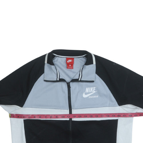 Nike Men's Black & Grey Track Jacket Size L Full Zip Polyester
