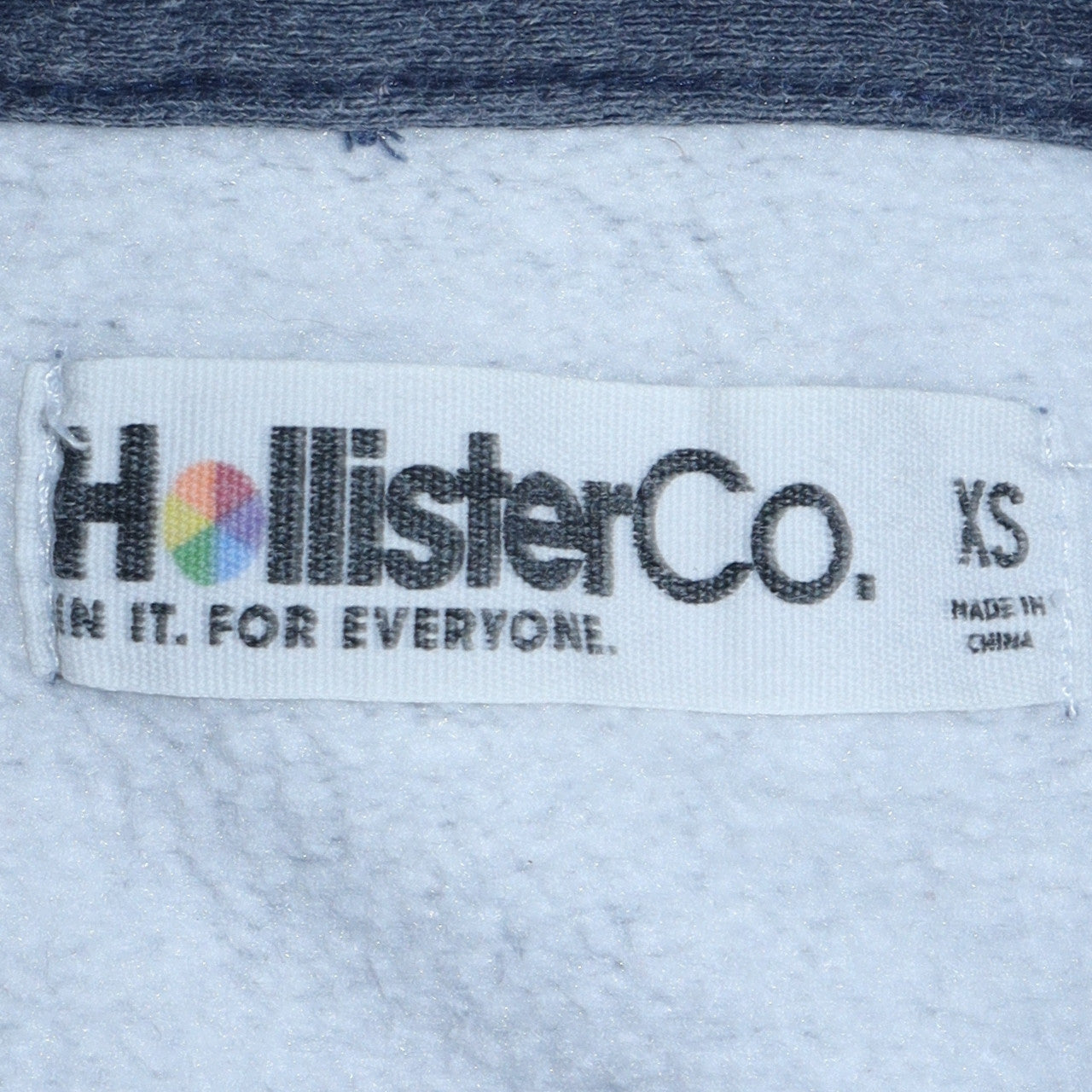 Hollister Men's Blue Pullover Hoodie XS Logo Fleece Sweatshirt