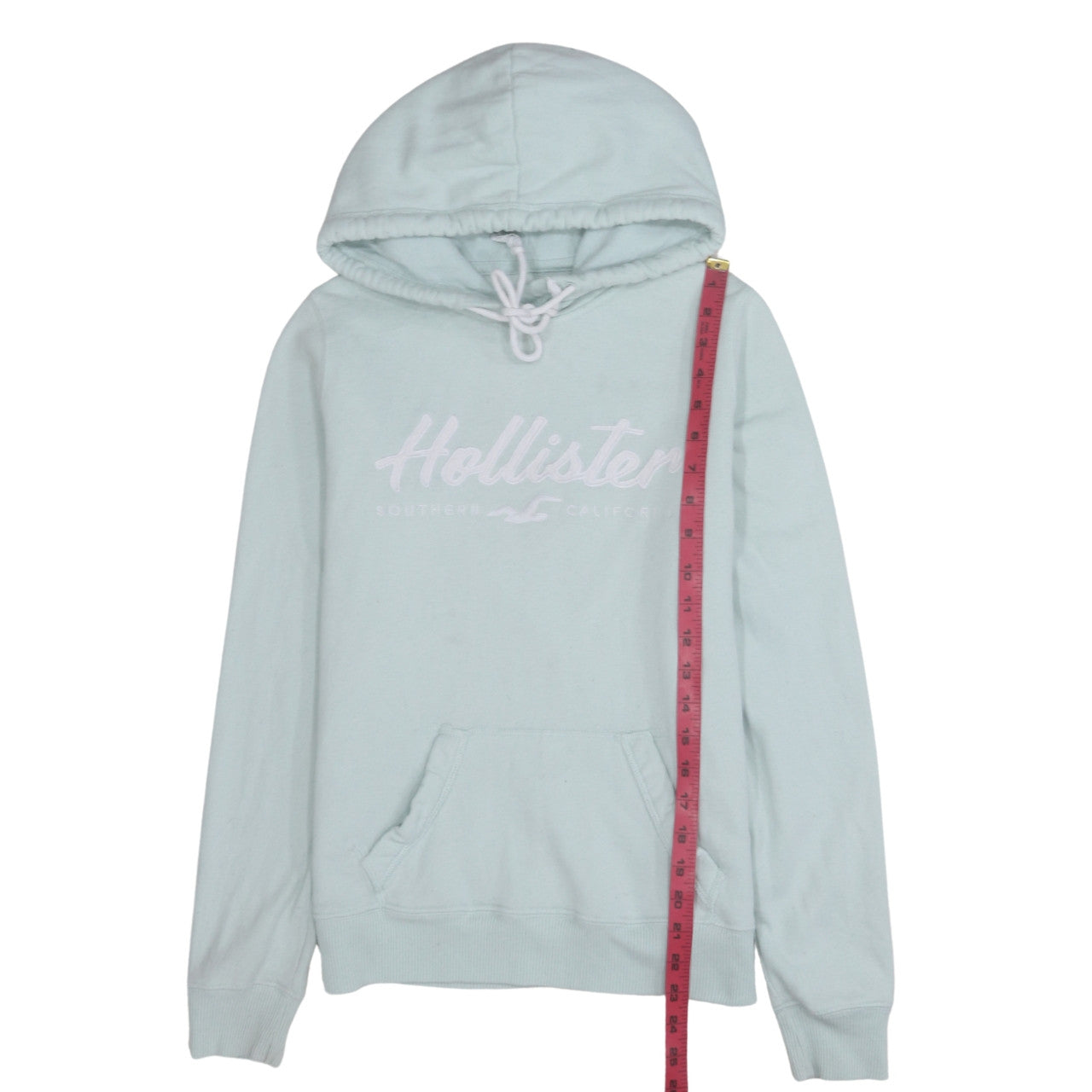 Hollister Unisex Blue Pullover Hoodie S Logo Fleece Sweatshirt