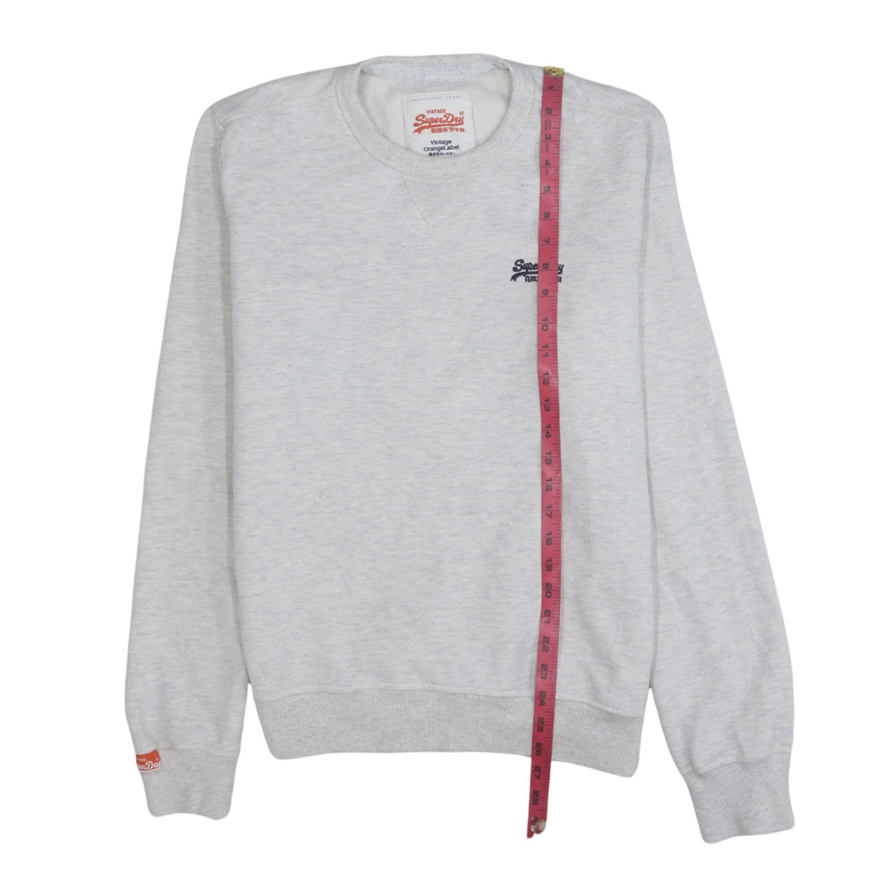 Superdry Men's Grey L Vintage Orange Label Crew Neck Sweatshirt