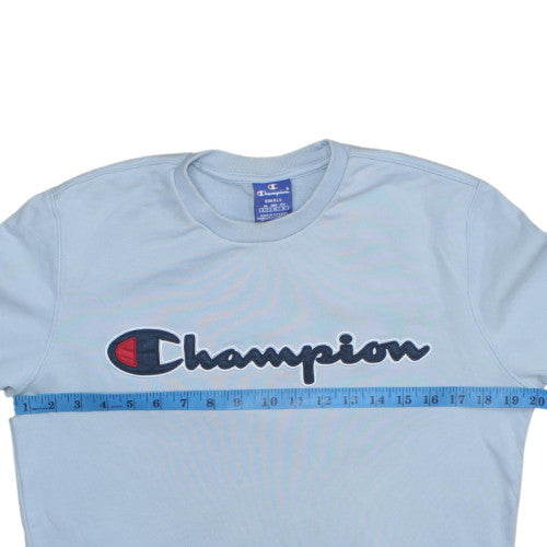 Champion Men's Blue Small Pullover Sweatshirt with Logo