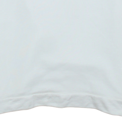 Adidas Womens White Hooded Pullover Sweatshirt UK 12 Logo Detail
