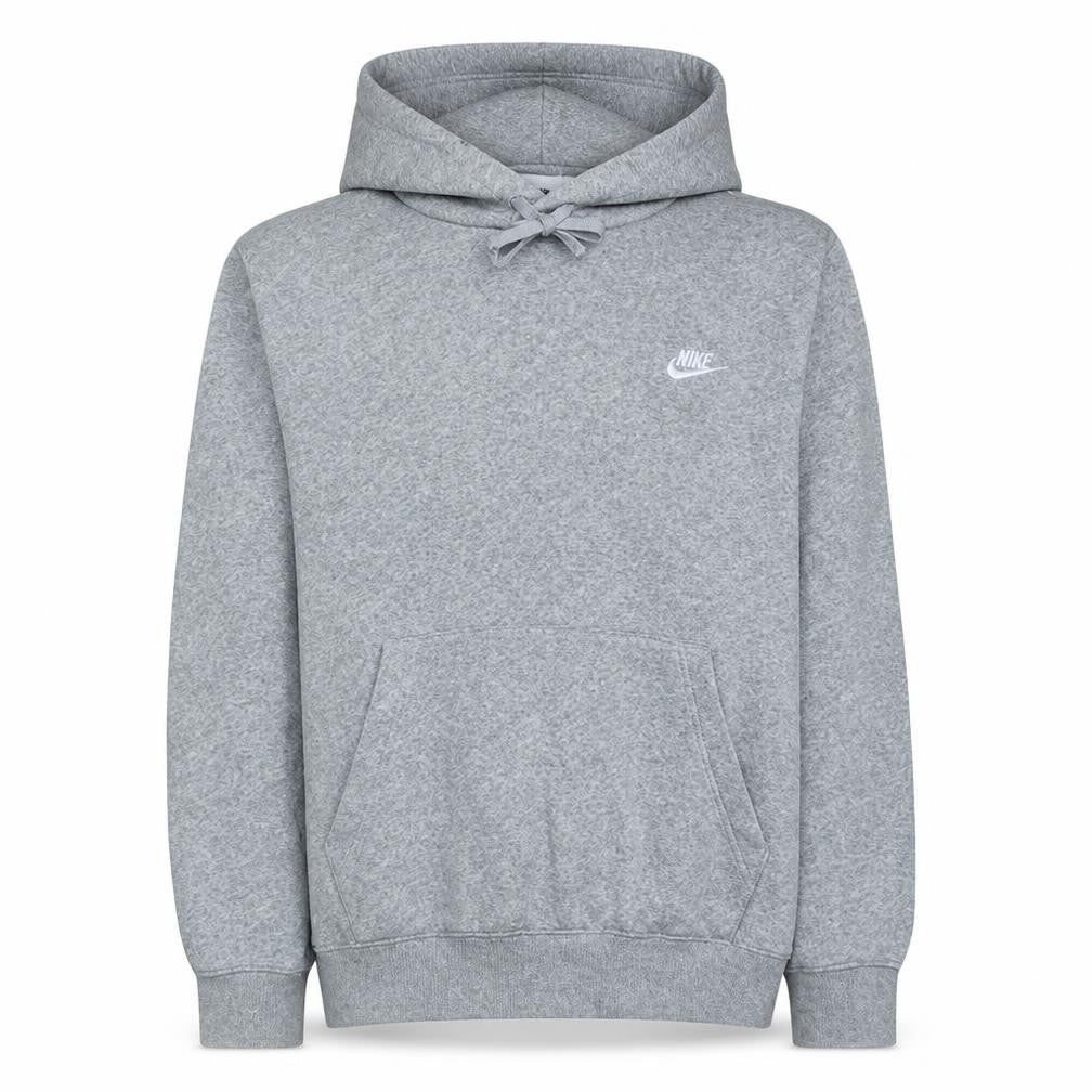 Nike Men's Grey Pullover Hoodie M Regular Fit Fleece Sweatshirt