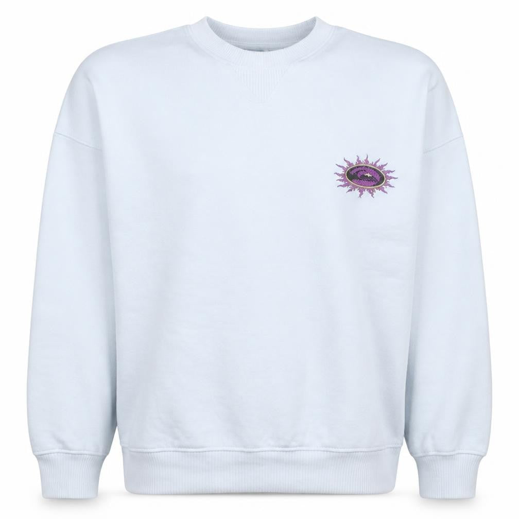 Quiksilver Men's White Pullover Sweatshirt Logo Graphic Size S