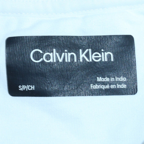 Calvin Klein Men's White Cotton Crew Neck Pullover Sweatshirt S