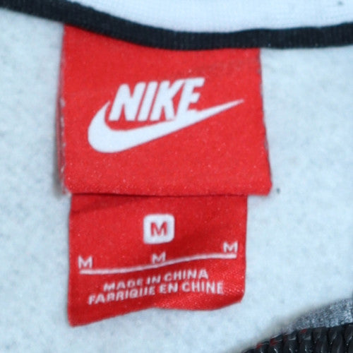 Nike Men's Grey Full Zip Hoodie M Regular Fit Fleece