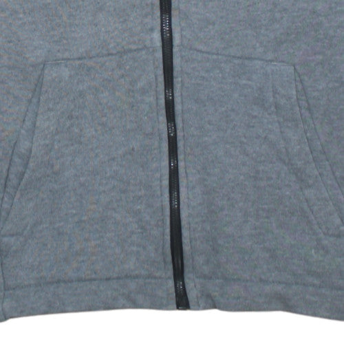 Nike Men's Grey Full Zip Hoodie M Regular Fit Fleece