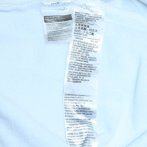 Levi's Men's White Relaxed Fit Logo Pullover Hoodie Size S