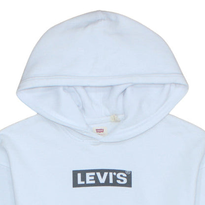 Levi's Men's White Relaxed Fit Logo Pullover Hoodie Size S