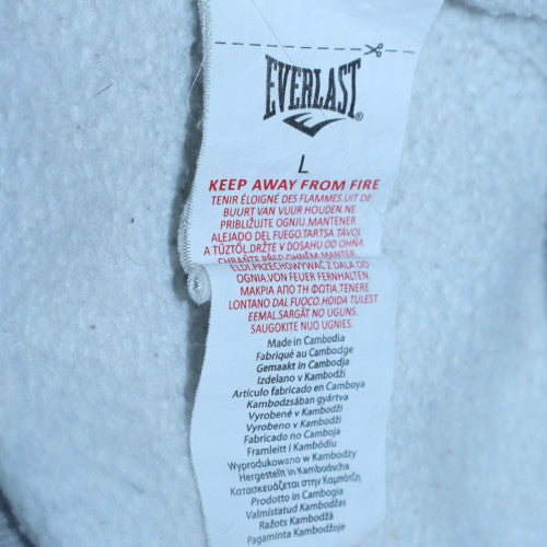 Everlast Men's Grey Pullover Hoodie L Fleece Regular Fit Sports