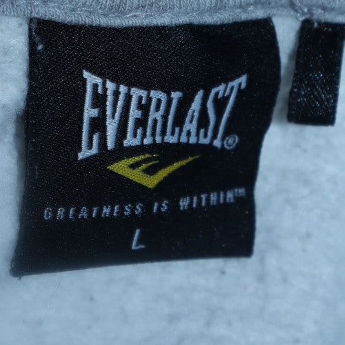 Everlast Men's Grey Pullover Hoodie L Fleece Regular Fit Sports