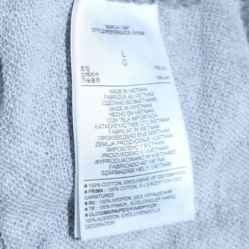 GAP Women Grey Full Zip Hoodie L Cotton Casual Sweatshirt