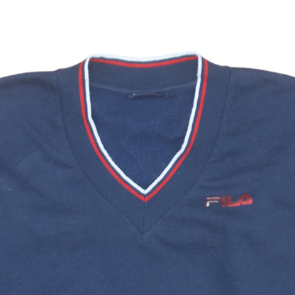 Additional view of Fila Men’s Blue Pullover V-Neck Sweatshirt M Regular Fit