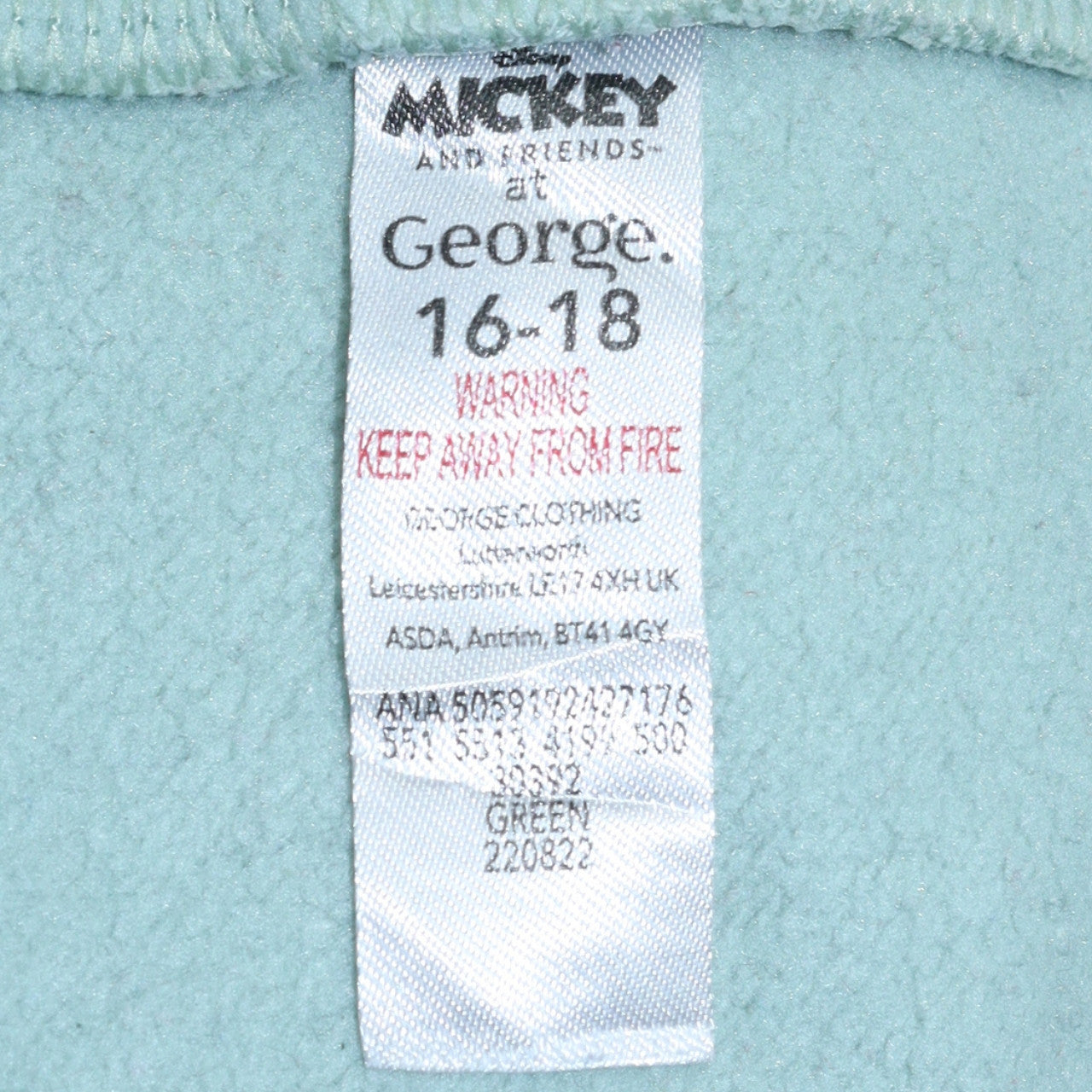George Women Green Minnie Mouse Graphic Pullover Sweatshirt Size 16-18