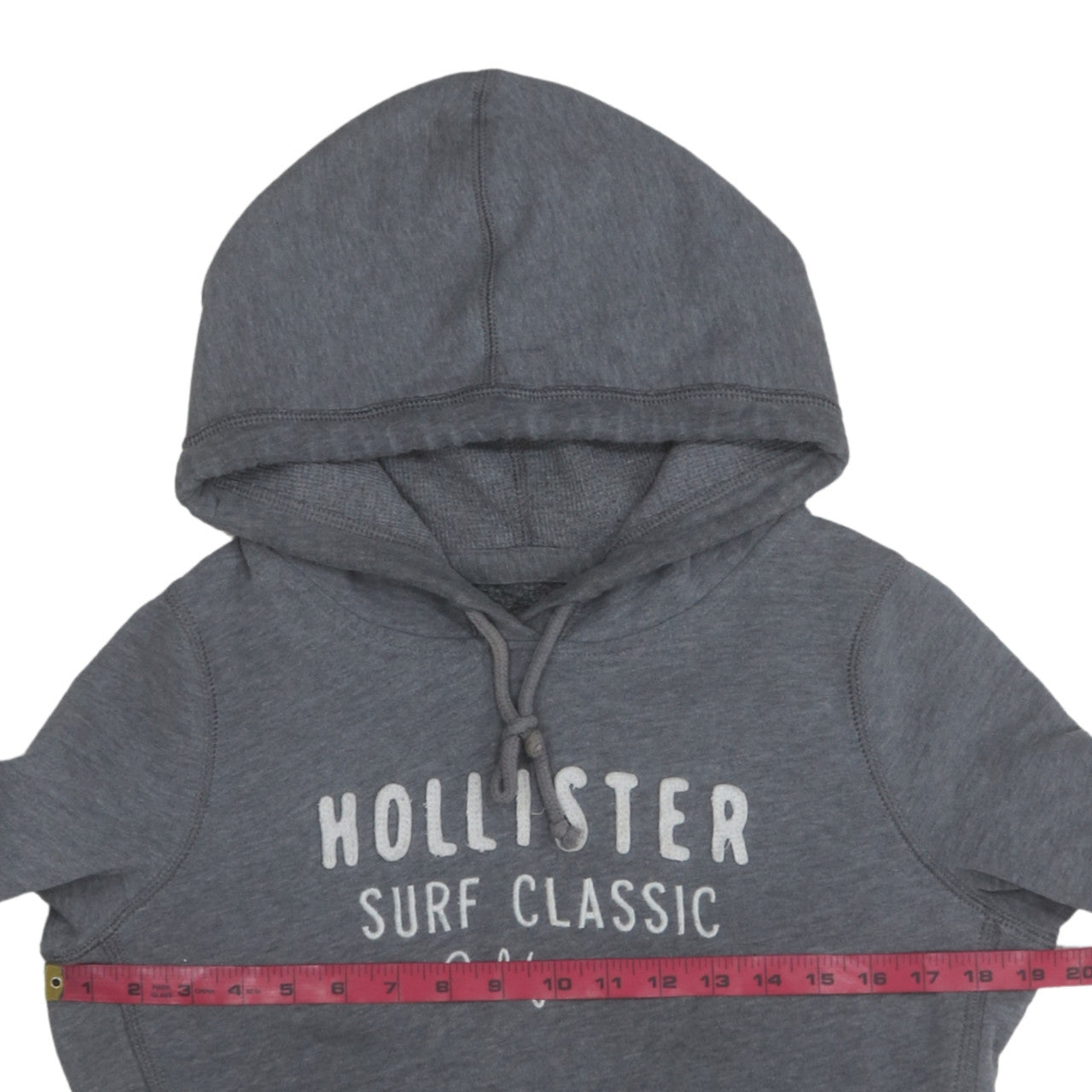 Hollister Women’s Grey Pullover Hoodie Medium Hooded Classic Fit