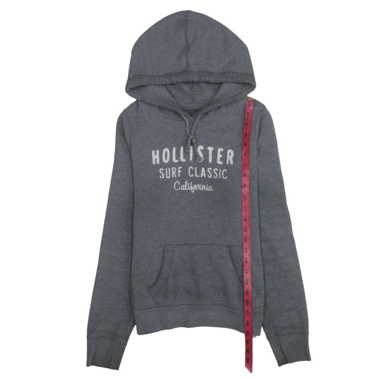 Hollister Women’s Grey Pullover Hoodie Medium Hooded Classic Fit