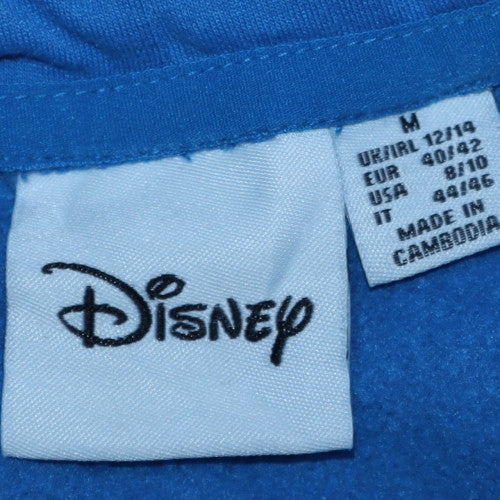Disney Women Blue Hoodie Stitch Graphic Pullover M 12/14
