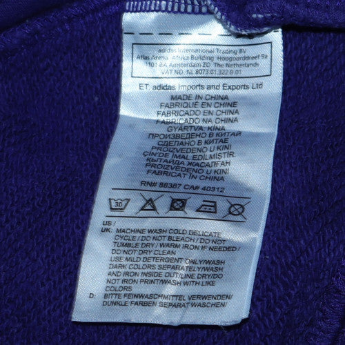 Adidas Women’s Purple Pullover Hoodie Size 10 Cotton Blend Logo Design