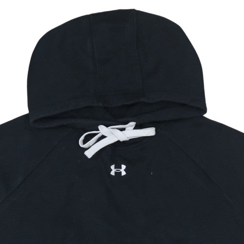 Under Armour Mens Black XL Pullover Hoodie Loose Fit Cotton Blend