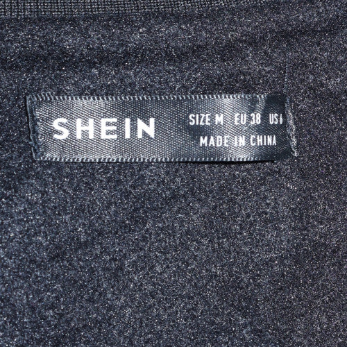 SHEIN Women Black Varsity Jacket Size 12 Letterman Style