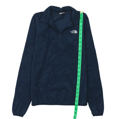 The North Face Womens Navy 1/4 Zip Fleece Pullover Sweatshirt Size S