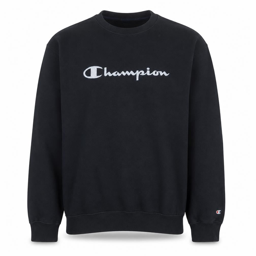 Champion Men’s Black XL Pullover Sweatshirt Embroidered Logo Fleece