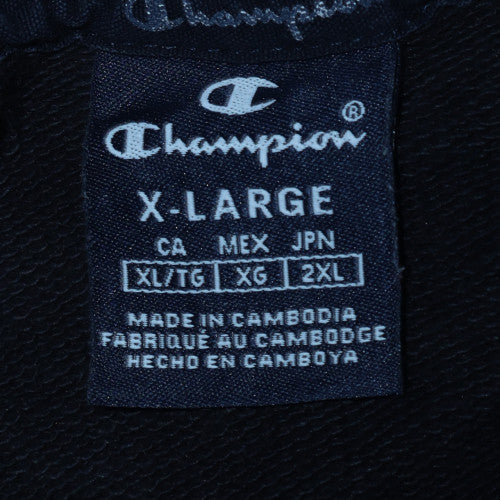 Champion Men’s Black XL Pullover Sweatshirt Embroidered Logo Fleece