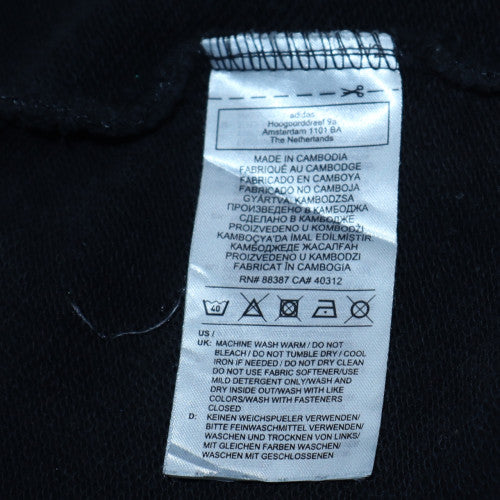 Adidas Womens Black 1/4 Zip Sweatshirt Size 10 Cotton Blend