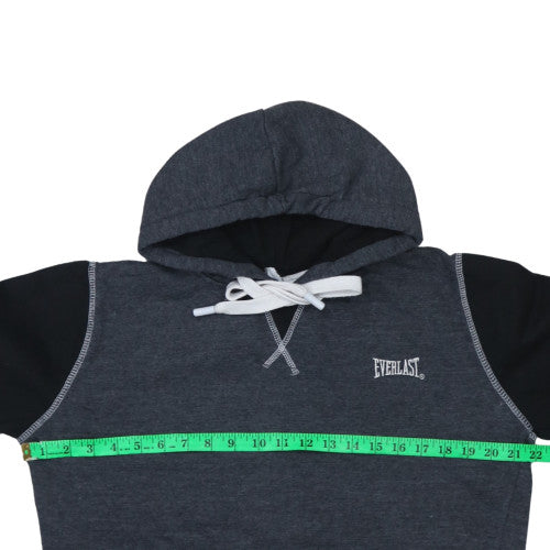 Everlast Womens Black & Grey Hoodie UK 16 Pullover Kangaroo Pocket