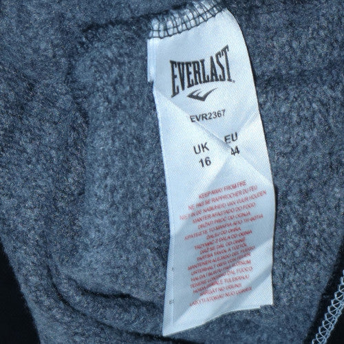 Everlast Womens Black & Grey Hoodie UK 16 Pullover Kangaroo Pocket