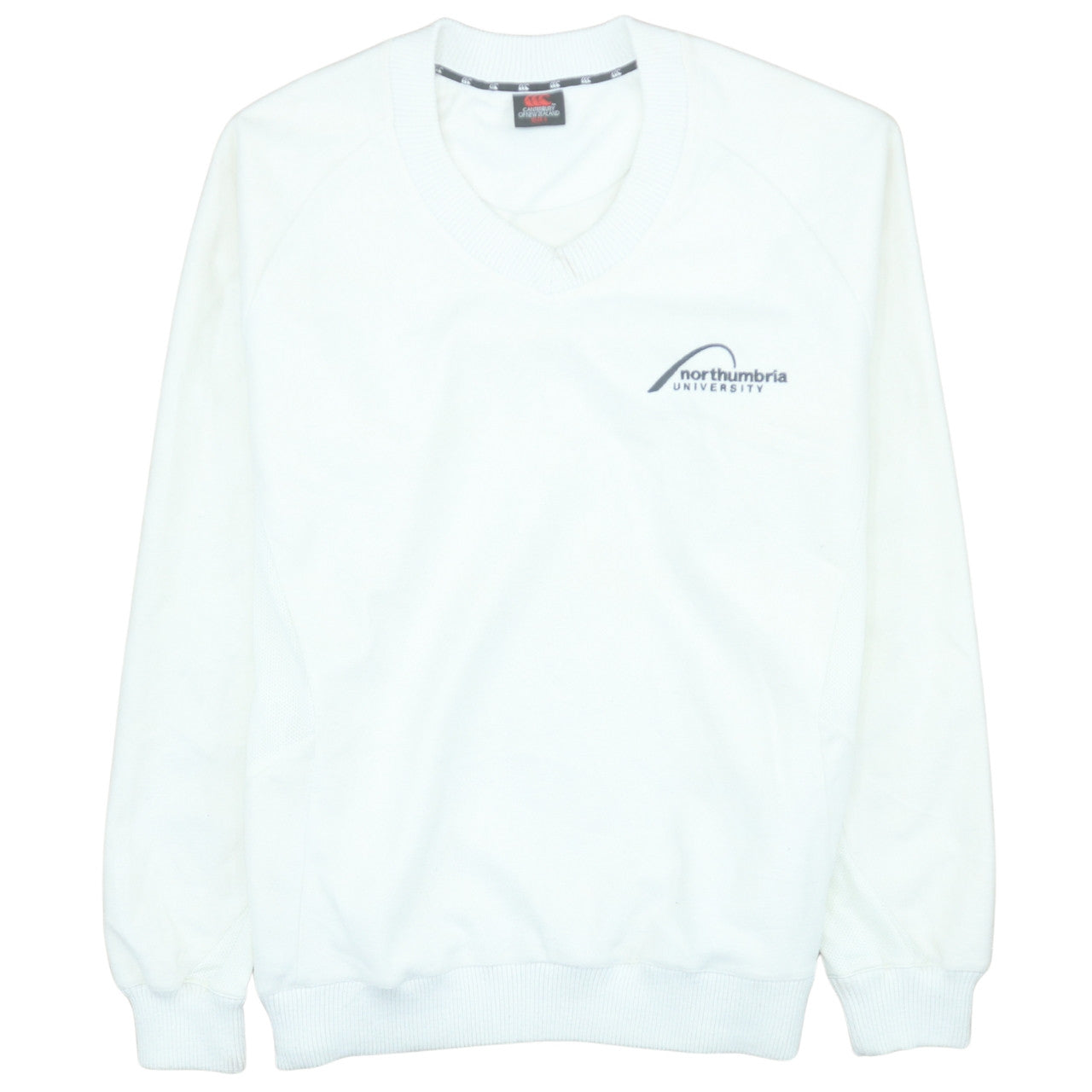 Canterbury Men's White V-Neck Pullover Sweatshirt L Northumbria University