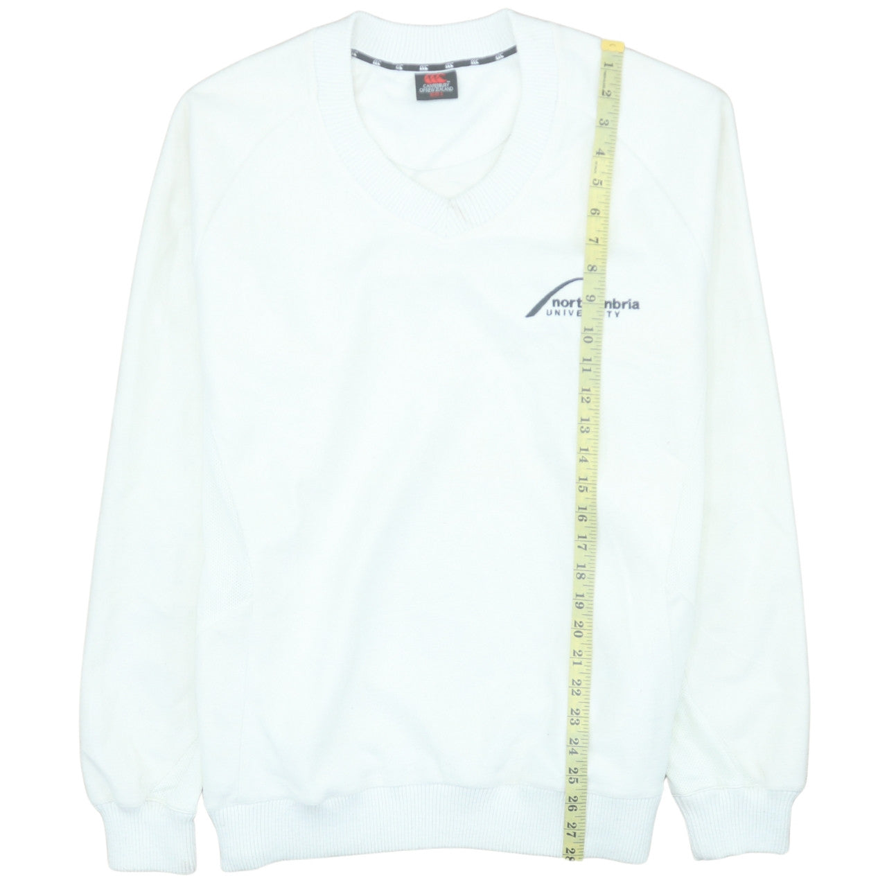 Canterbury Men's White V-Neck Pullover Sweatshirt L Northumbria University