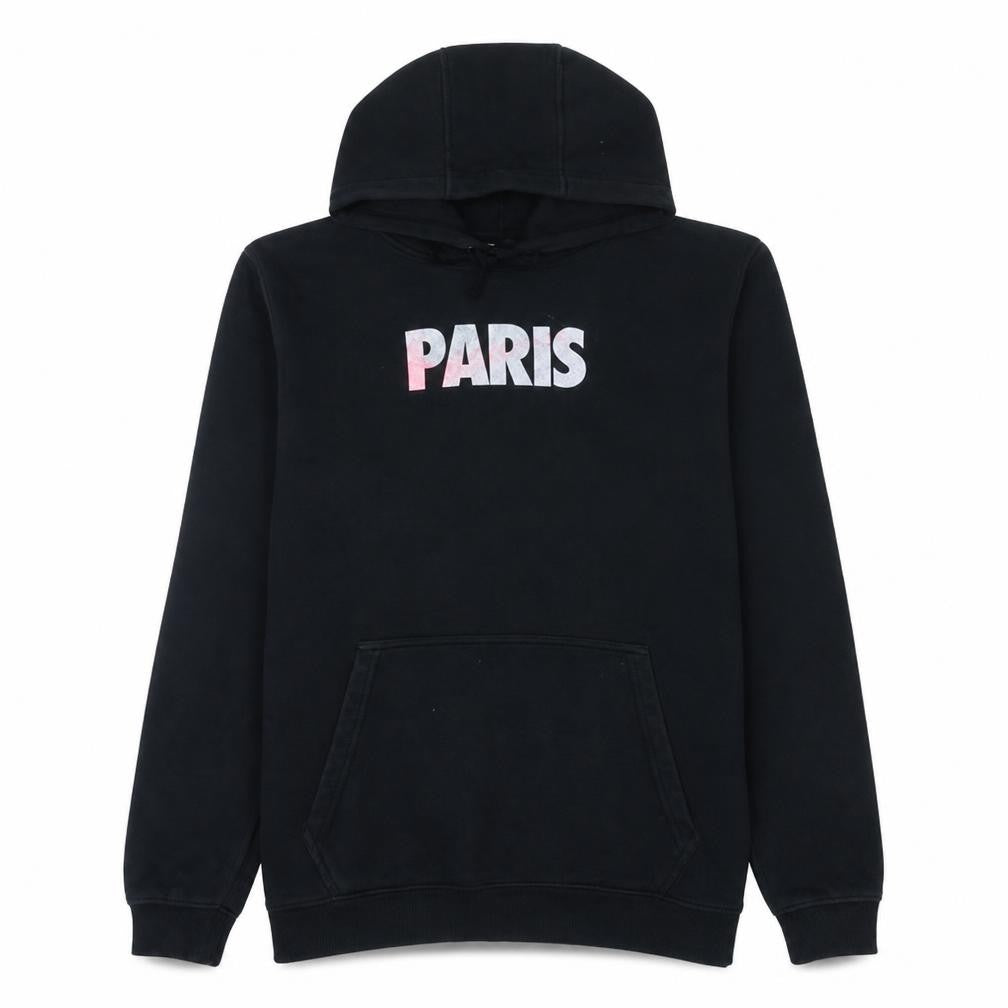 Nike Men's Black Paris Pullover Hoodie Size L Fleece Sweatshirt