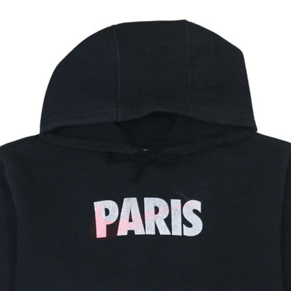 Nike Men's Black Paris Pullover Hoodie Size L Fleece Sweatshirt