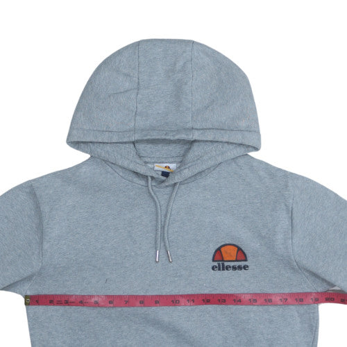 Ellesse Men's Grey Pullover Hoodie Size S Logo Embroidered Sportswear