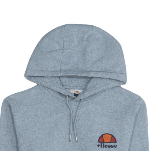 Ellesse Men's Grey Pullover Hoodie Size S Logo Embroidered Sportswear