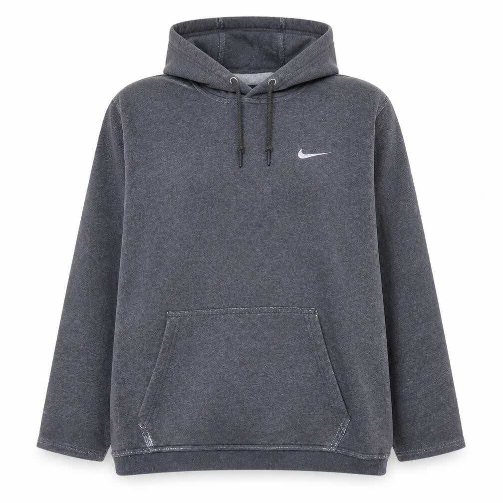 Nike Women’s Grey Pullover Hoodie L - Casual Cotton Blend