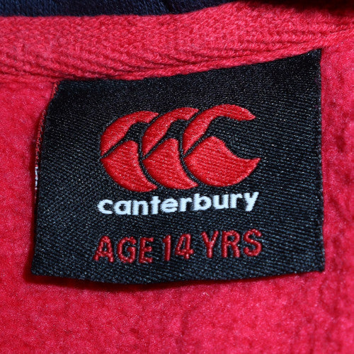Canterbury Boys Red Pullover Hoodie 14 Years Rugby School Fleece