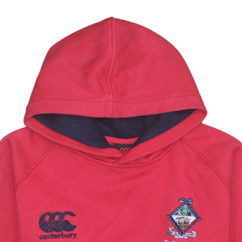 Canterbury Boys Red Pullover Hoodie 14 Years Rugby School Fleece