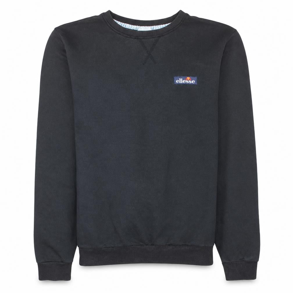 Ellesse Men's Black XL Pullover Sweatshirt Crew Neck Fleece