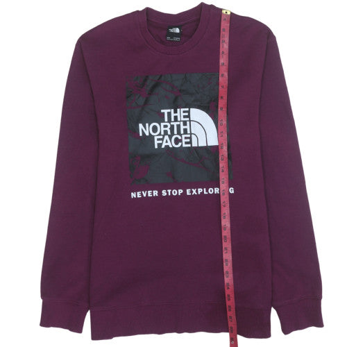The North Face Men's Purple Crew Neck Sweatshirt M Graphic Print