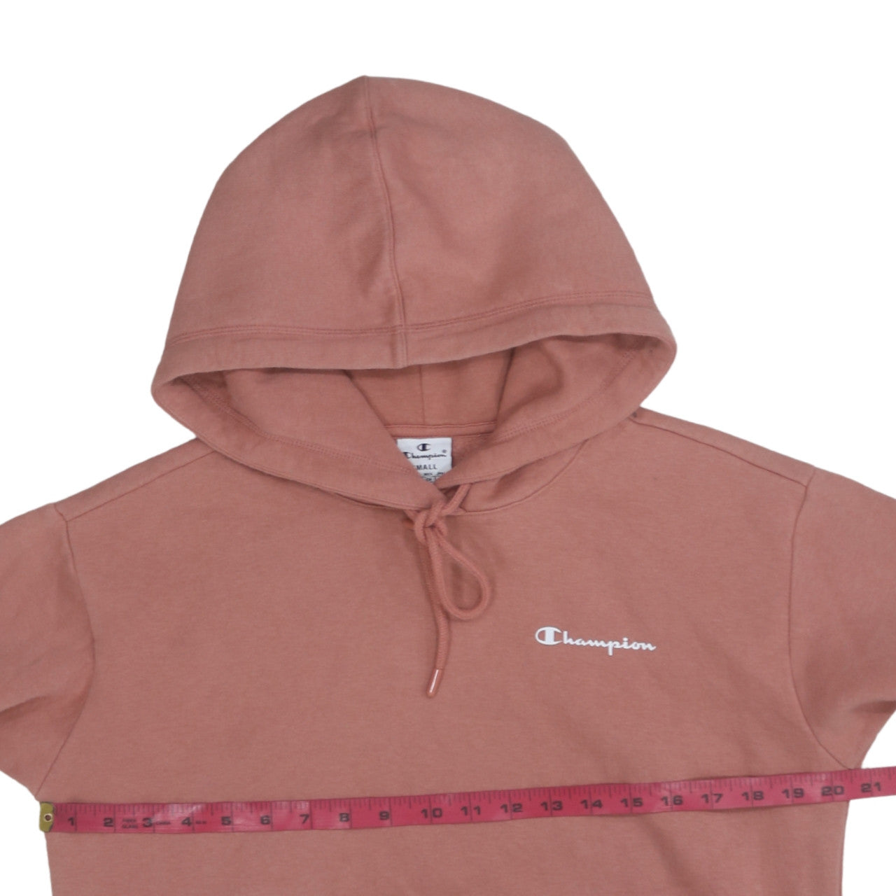Champion Women’s Pink Pullover Hoodie Small Cotton Blend Logo Sweatshirt