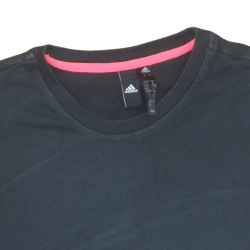 Adidas Men's Black Long Sleeve Graphic Logo T-Shirt Size M