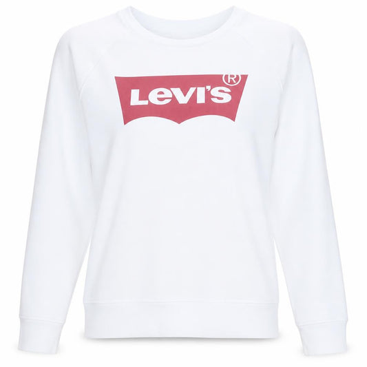 Levi's Women's White Crew Neck Logo Sweatshirt Size S