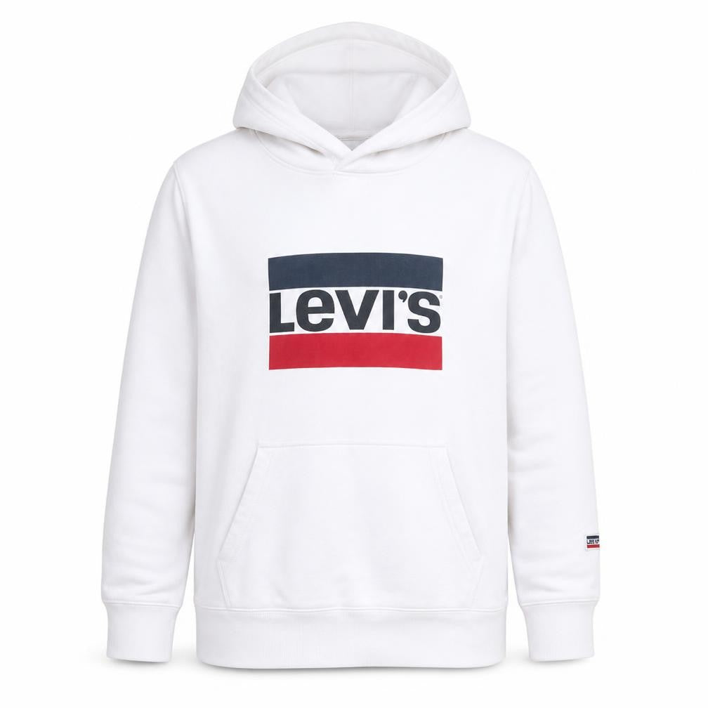 Levi's Men's White Pullover Hoodie S Graphic Logo Sweatshirt
