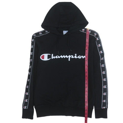 Champion Men's Black Pullover Hoodie Size S Logo Graphic Sportswear