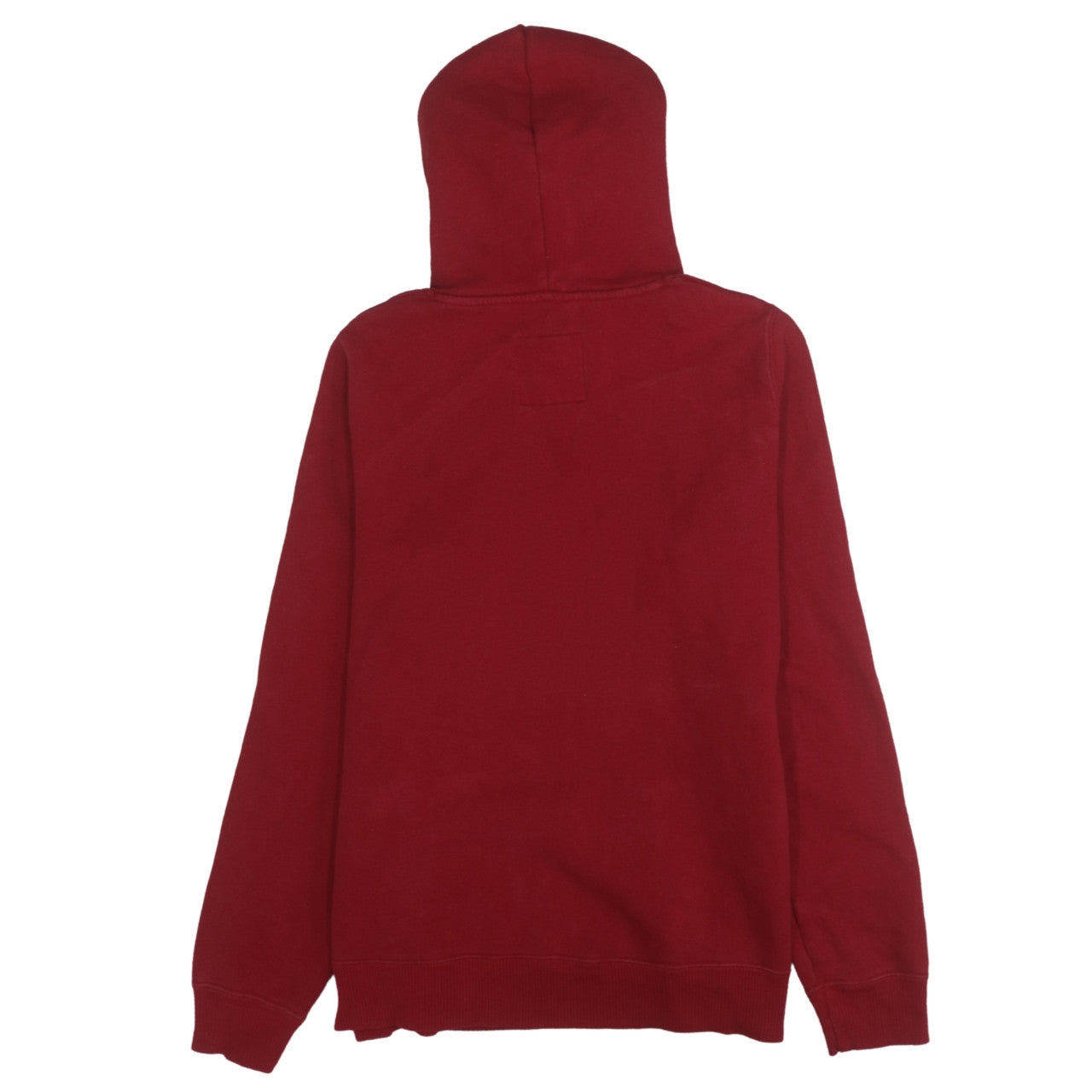 Hollister Mens Red Pullover Hoodie L Logo Fleece Sweatshirt