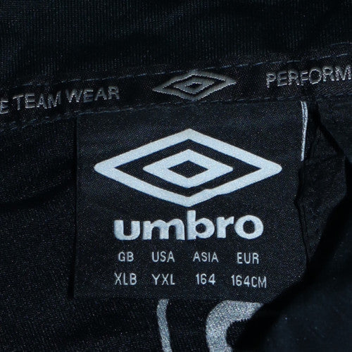 Umbro Boys Black 13-14 Years Track Jacket Full Zip Lightweight Sports Top