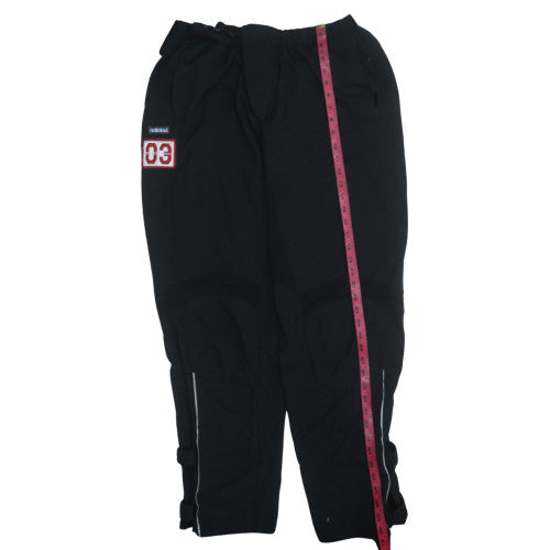 Adidas Men's Black XL Jogger Trousers with Reflective Zip Detail