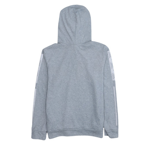 Adidas Boys Grey Pullover Hoodie Size L Fleece Sportswear